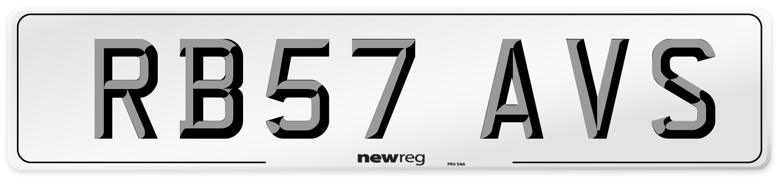RB57 AVS Number Plate from New Reg